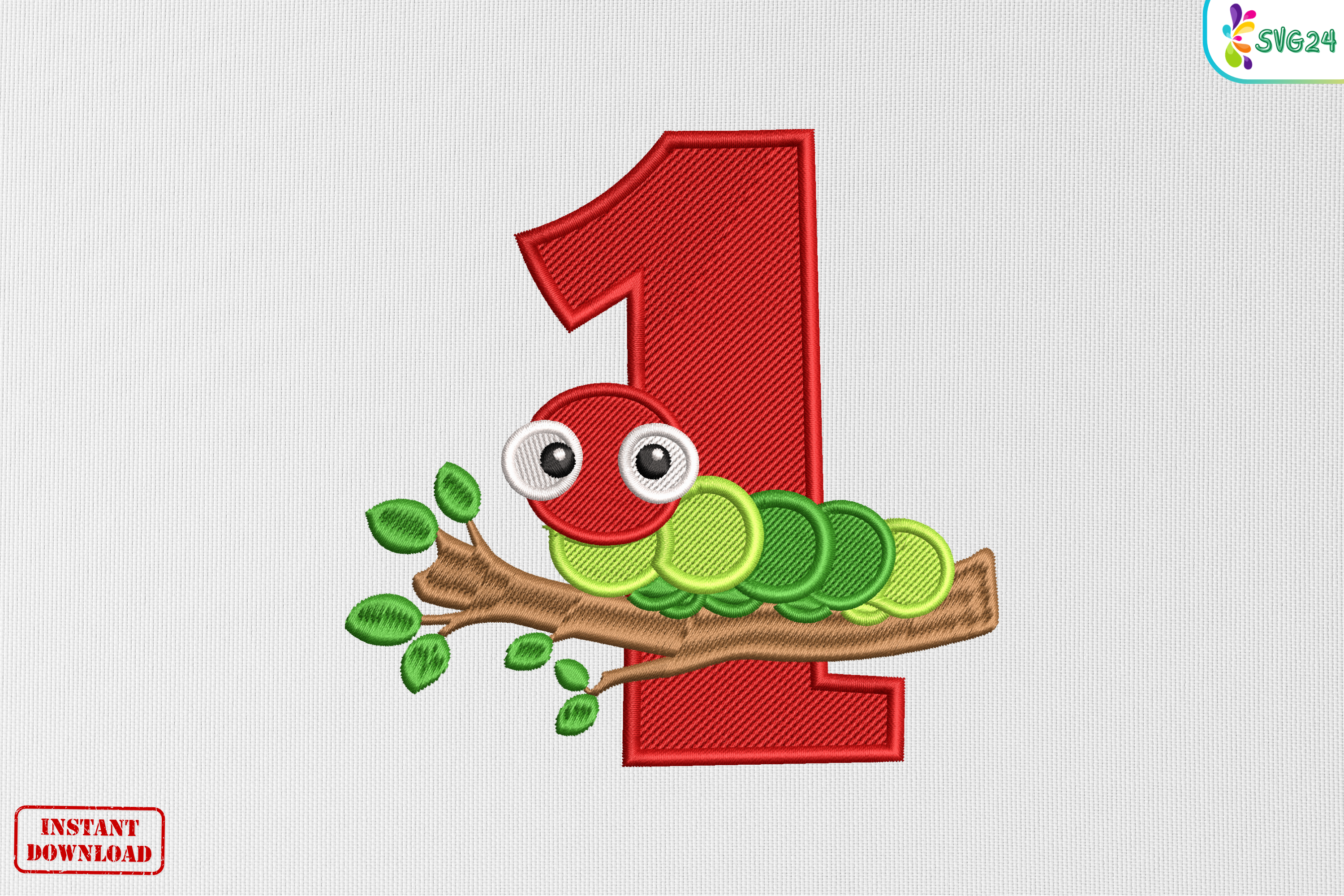Cute Number One Bookworm, Caterpillar