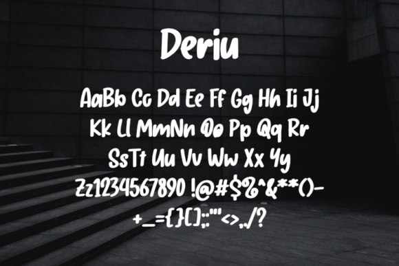 Deriu Font font preview - 1