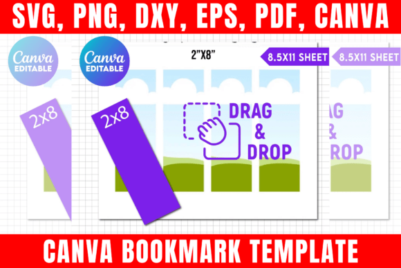 Design Your Own Canva Bookmark Template Grafika Szablony do Druku Przez freshzone228