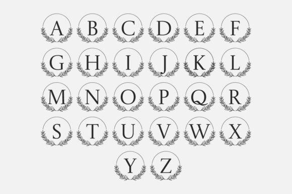 Elegant Floral Monogram Font - Preview 1