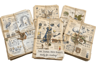 Ephemera Summer Animals Junk Journal Graphic by Markicha Art · Creative ...