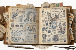 Ephemera Summer Animals Junk Journal Graphic by Markicha Art · Creative ...