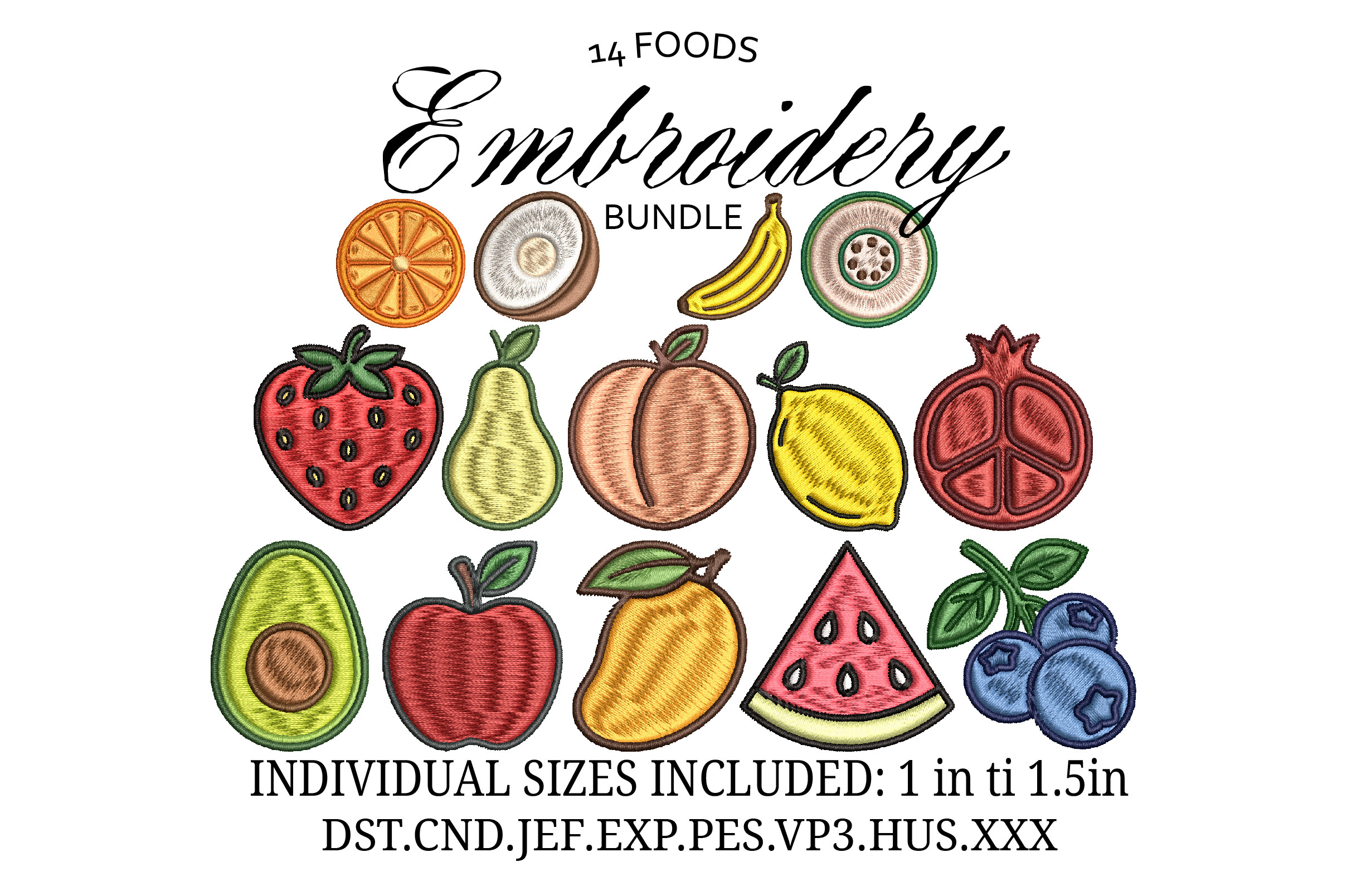 Foods Embroidery Designs