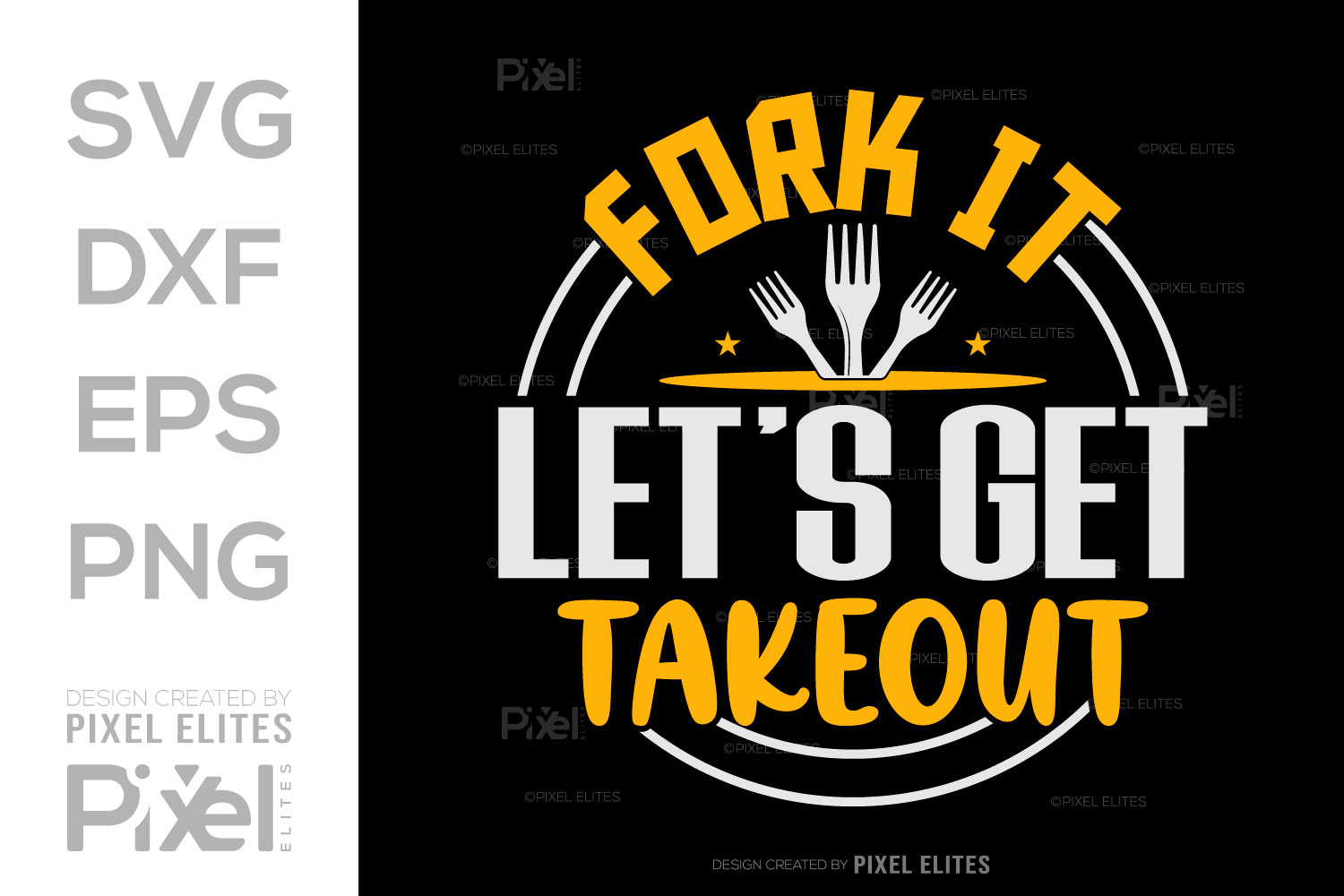 Fork It Lets Get Takeout SVG Cut File | Graphic by Pixel Elites ...