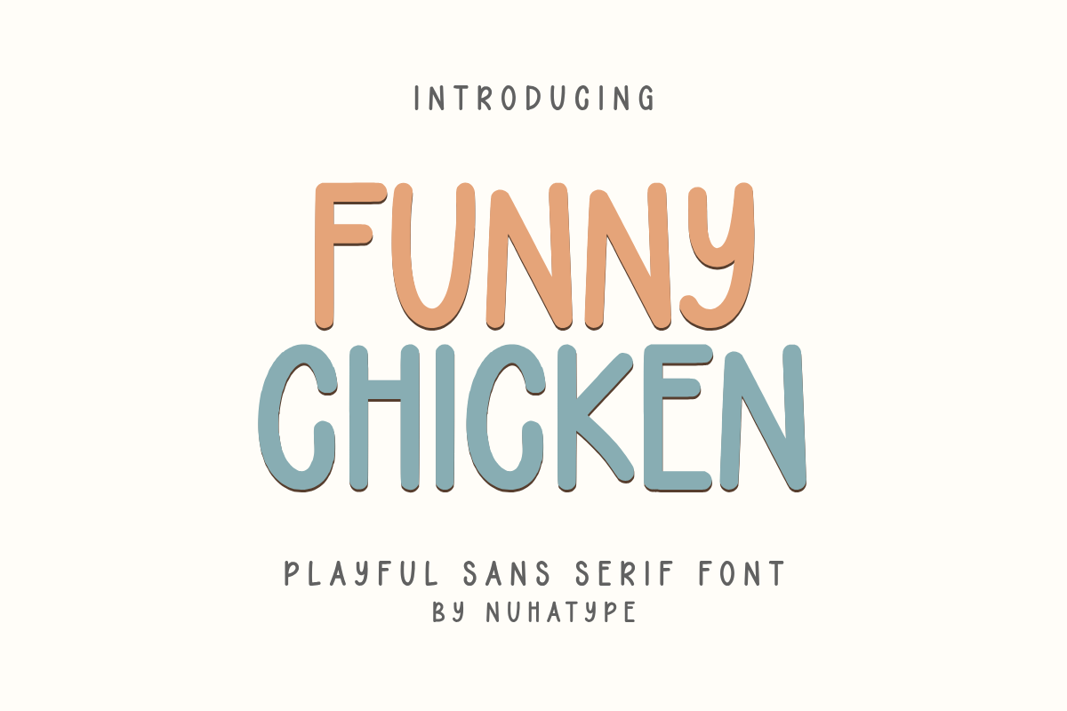 Fun Chicken Underline Funny Chicken Font by Nuhatype · Creative Fabrica