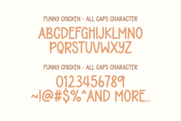 Funny Chicken Font PNG with transparent background - Preview 1