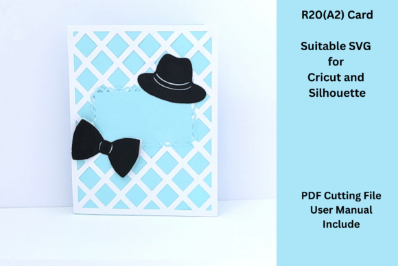 Gentleman Card SVG Template | Cut File