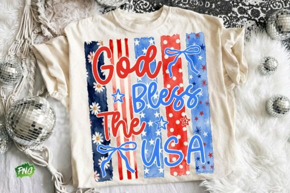 God Bless the USA, 4th of July Png Graphic T-shirt Designs By OrinDesign
