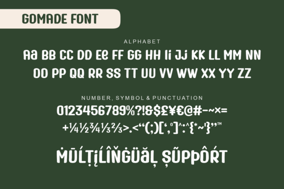 Gomade Font - Preview 4