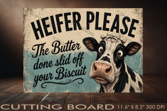Heifer Please Cutting Board Graphic Crafts By TCSP Designs
