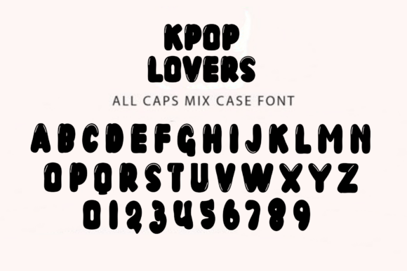 Kpop Lovers Font PNG with transparent background - Preview 3