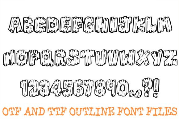 Log Cabin Font PNG with transparent background - Preview 1