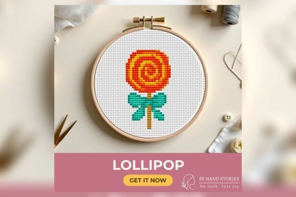 Lollipop Cross Stitch Pattern PDF