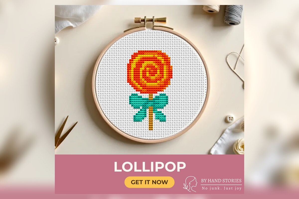 Lollipop Cross Stitch Pattern PDF