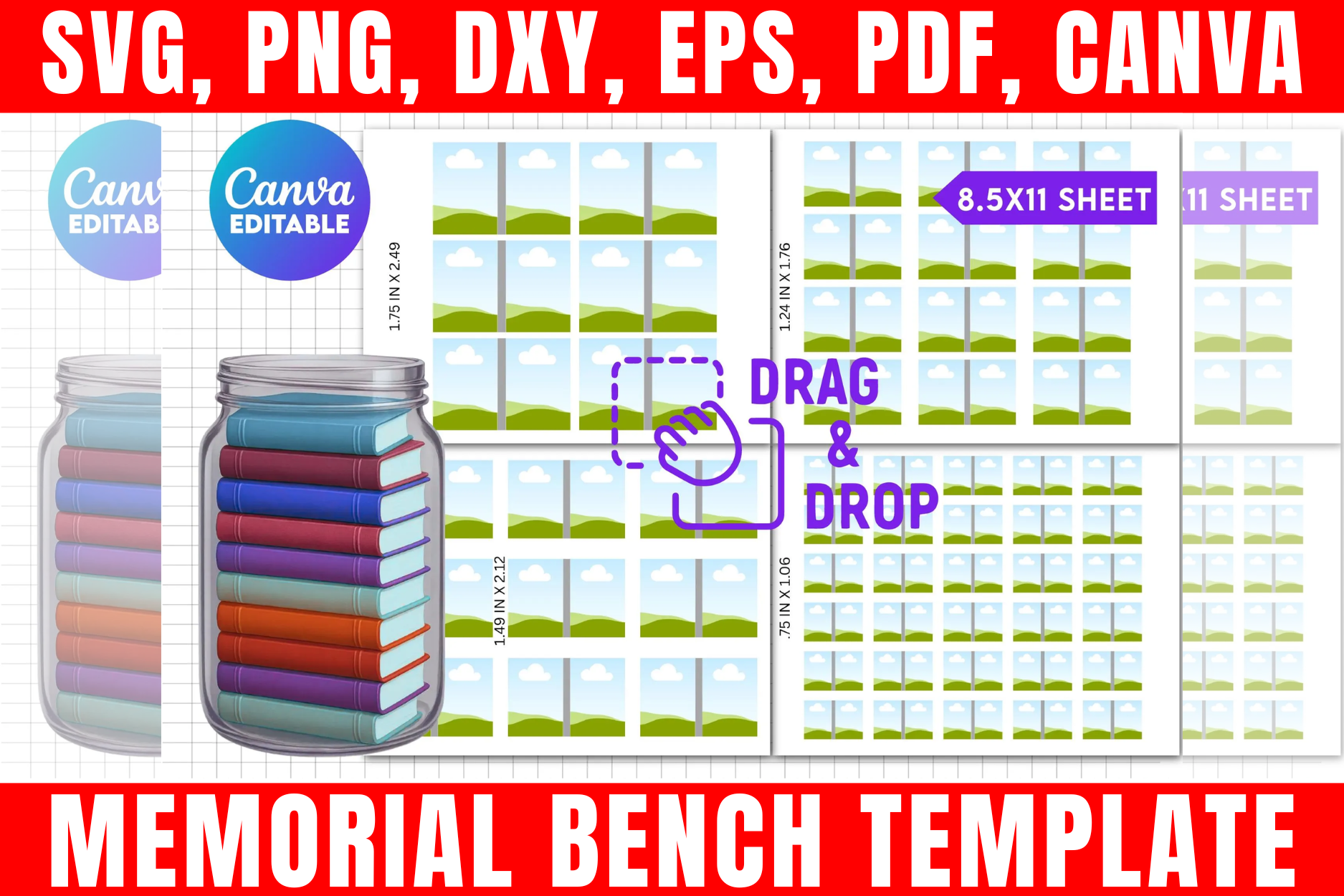 Mini Book Covers Canva Template