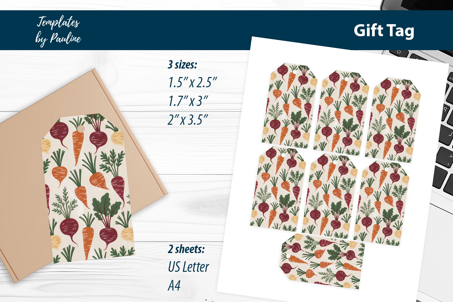 Minimal Farm Gift Tags Print and Cut