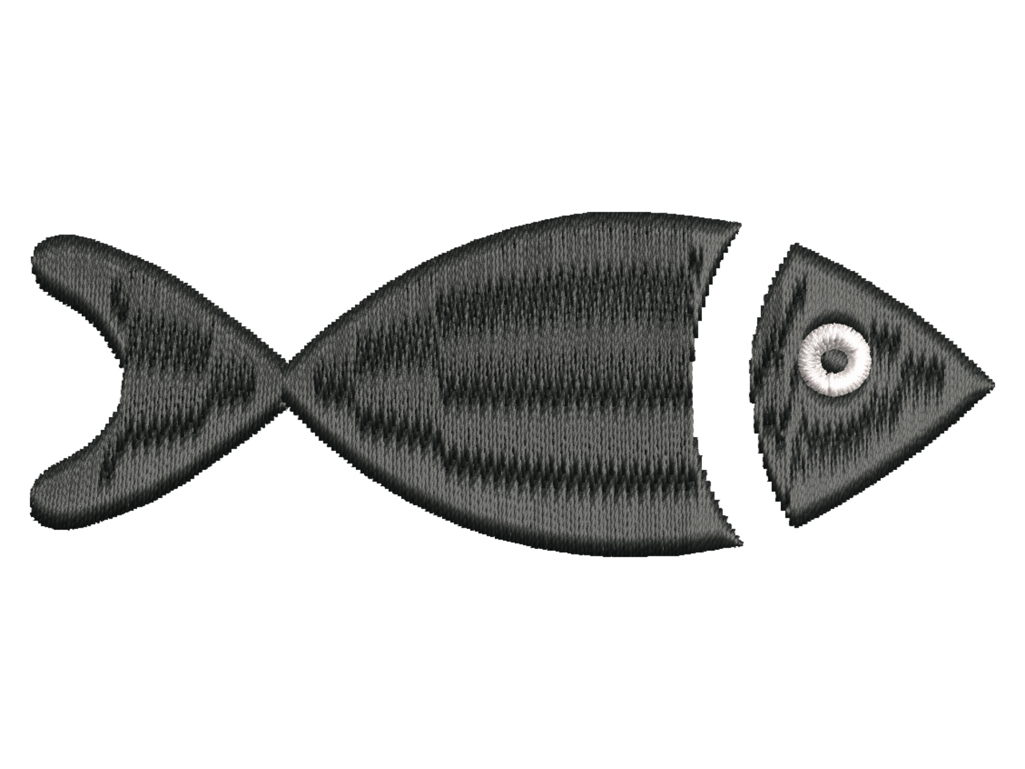 Minimal Fish Embroidery