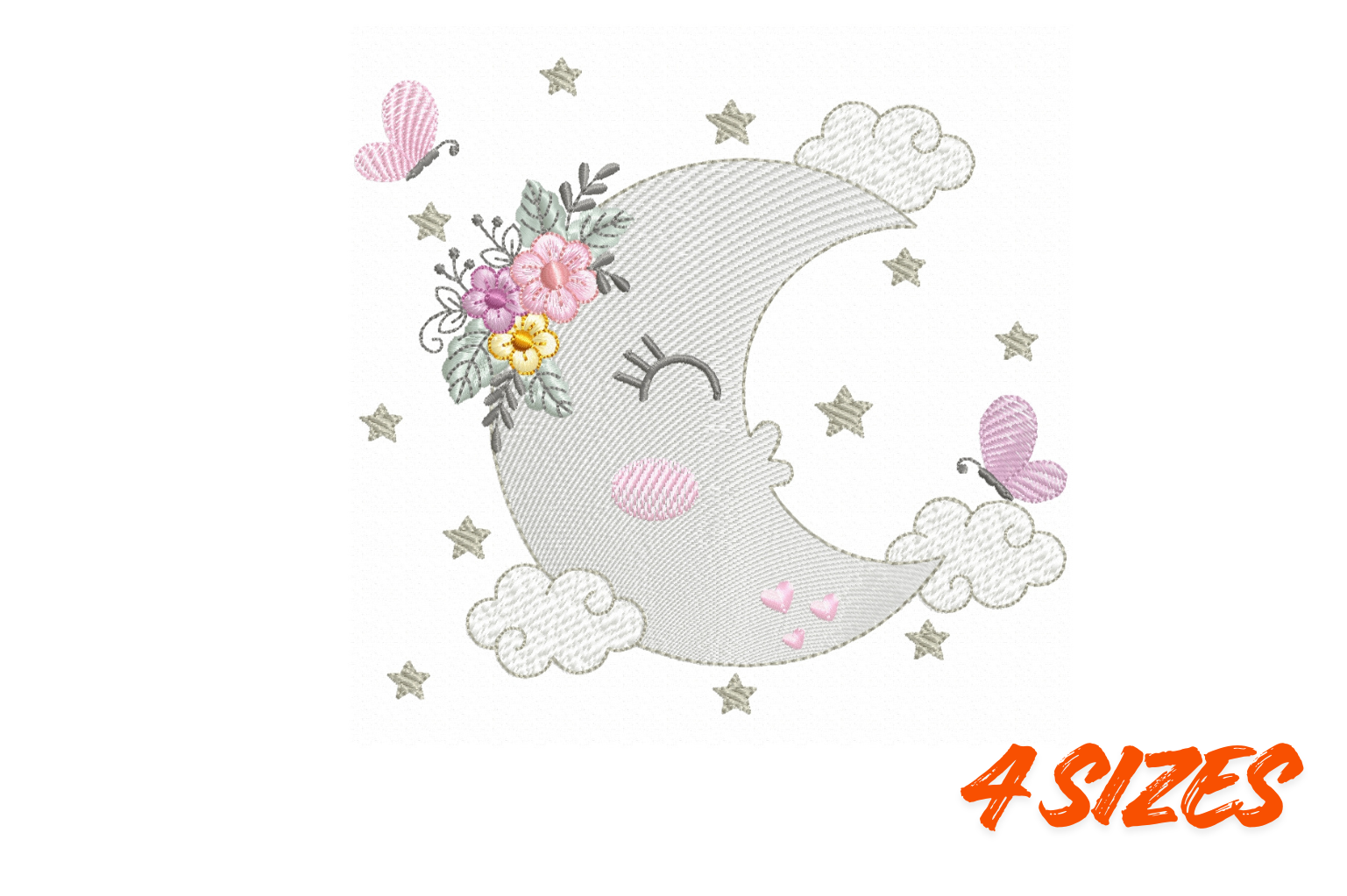 Moon Blossom Embroidery Design Set