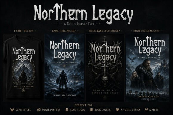Northern Legacy Font PNG with transparent background - Preview 2