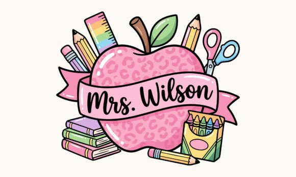 Personalized Teacher Name PNG Illustration Designs de T-shirts Par merchvector