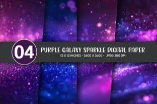 Purple Galaxy Sparkle Digital Paper Graphic by Artify Hub Studio ...