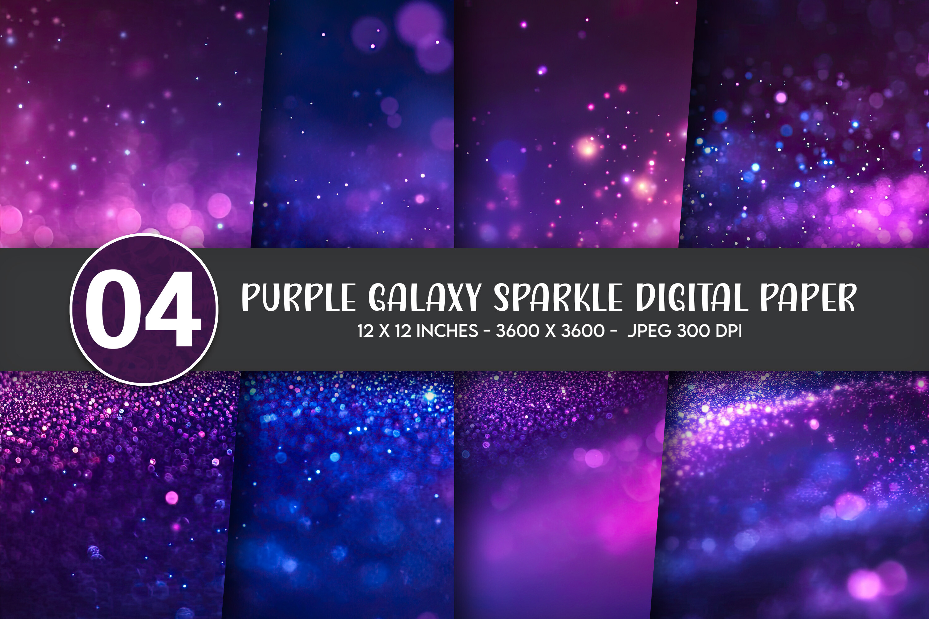 Purple Galaxy Sparkle Digital Paper Graphic by Artify Hub Studio ...