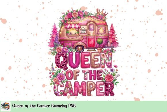 Queen of the Camper Glamping PNG