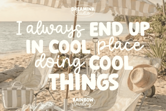 Rainbow Darling Duo Font font preview - 1