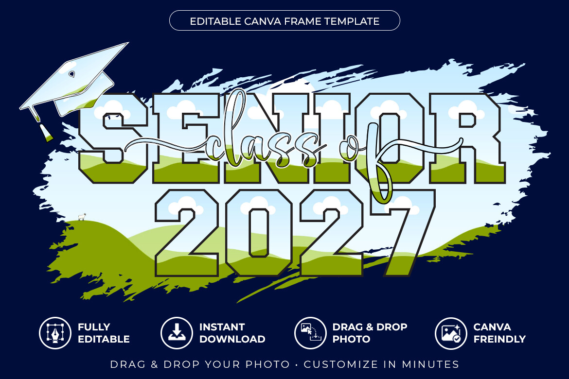 Senior Class of 2027 Canva Frame Design Graphic by DesignAura ...