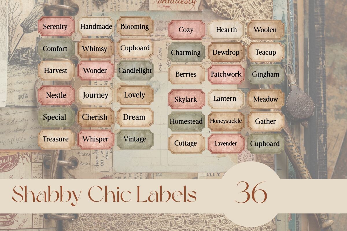 Shabby Chic Junk Journal Ephemera Labels