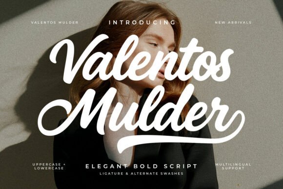 Valentos Mulder Fuentes Caligráficas Fuente Por Maulana Creative