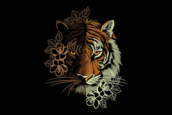 Tiger and Flower