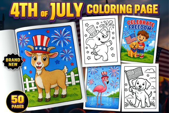 4th of July Coloring Pages & Book Kids