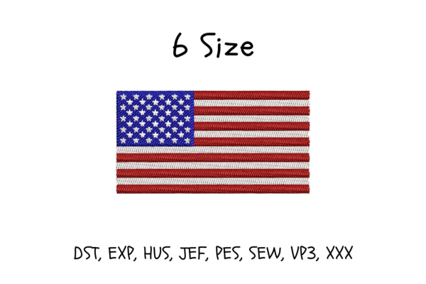 American Flag Embroidery Design