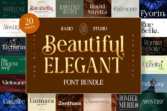 Beautiful Elegant Serif Font By product.rasiostudio