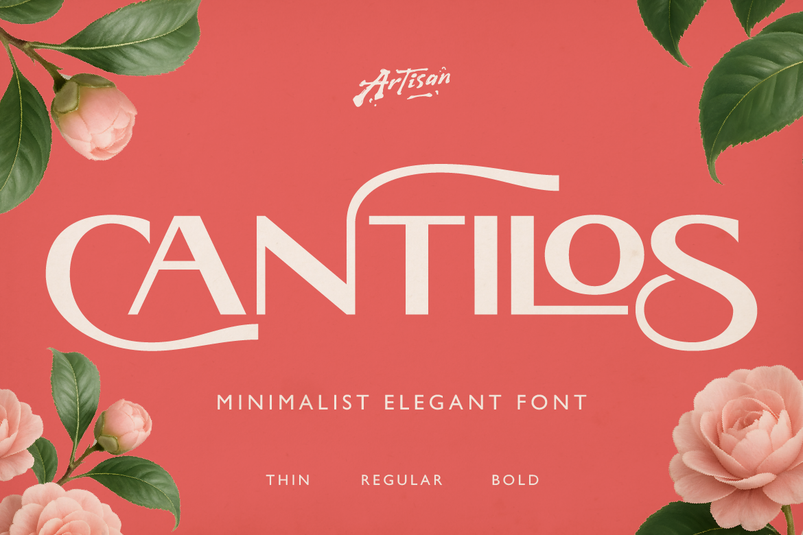 Cantilos preview, clean minimal serif typeface
