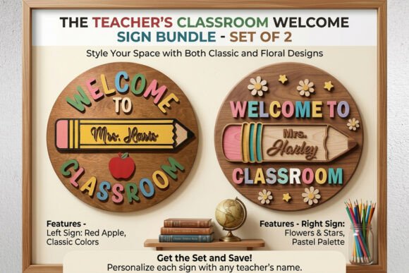 Classroom Welcome Sign Laser Cut Bundle
