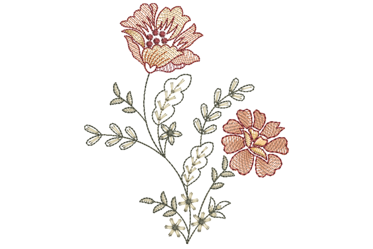 Creative Flower Embroidery Design