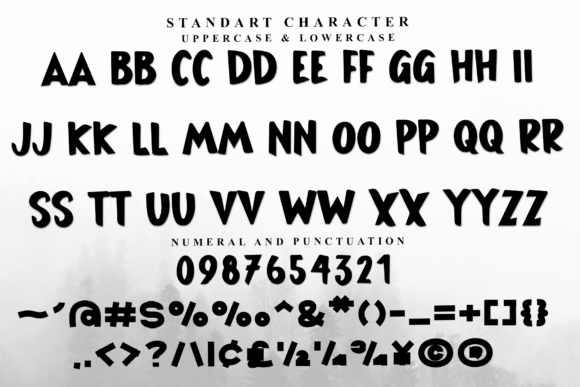 Crunchy Font PNG with transparent background - Preview 3