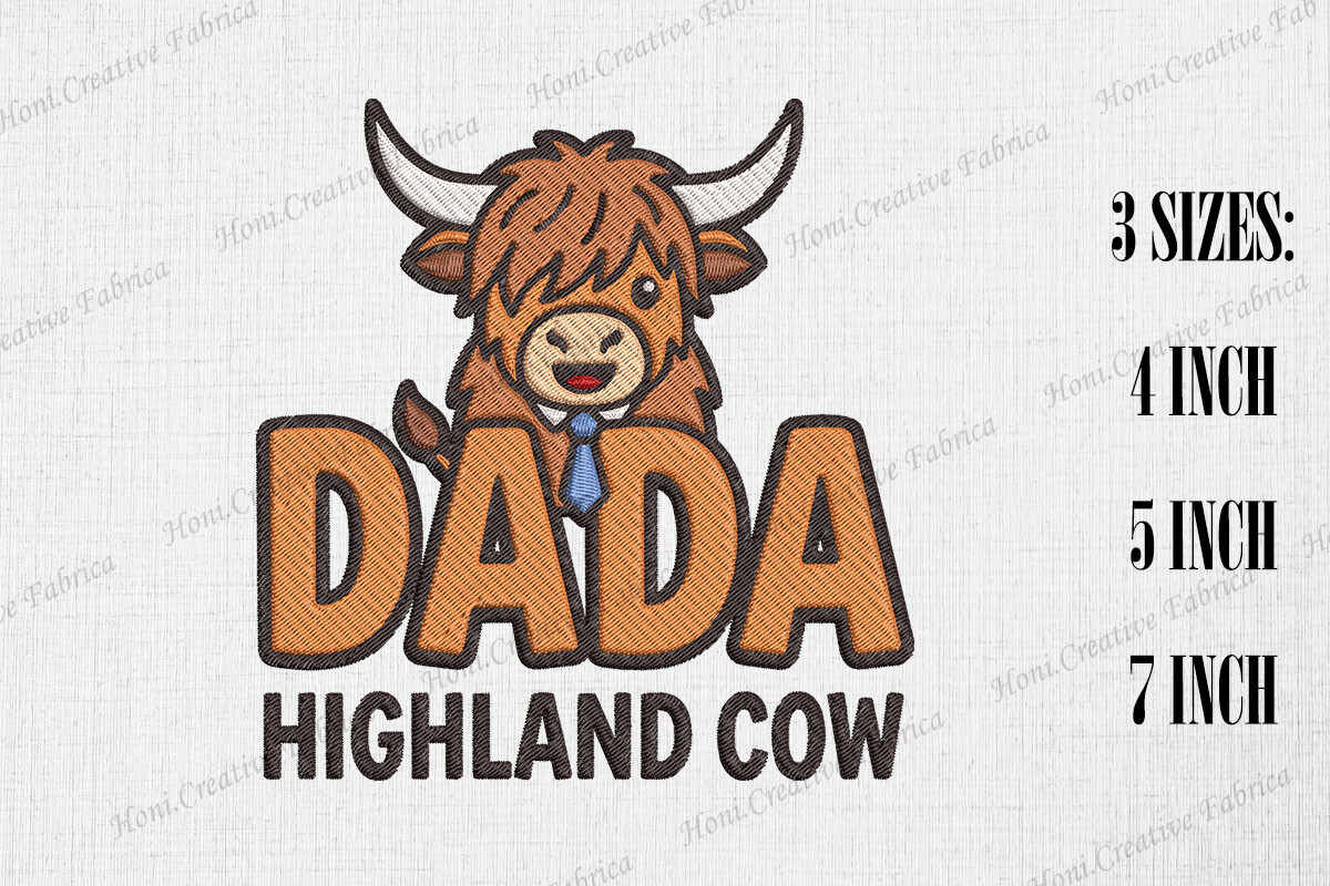 DADA Highland Cow Happy Father's Day