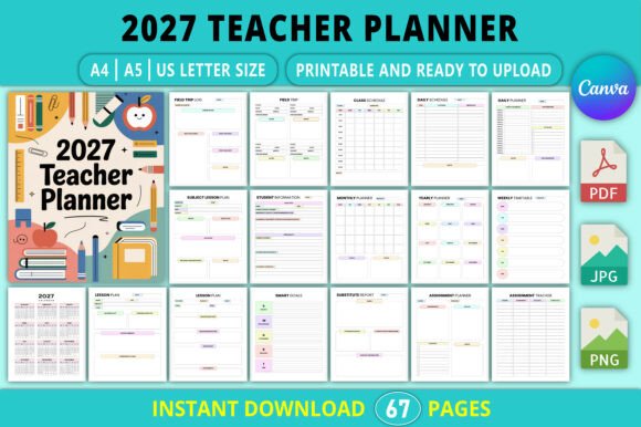 Editable 2027 Teacher Planner