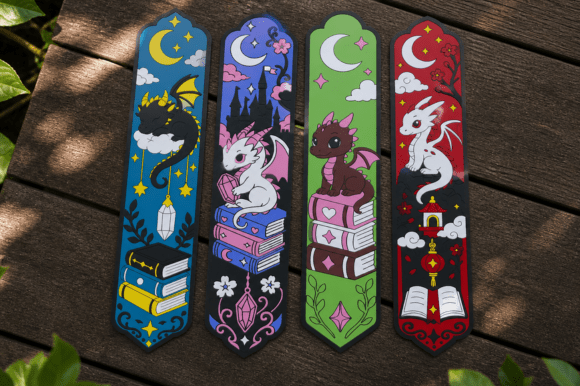 4 Cute Fantasy Dragon Bookmarks 3D Print Files (STL & 3MF Bundle) - Image 2