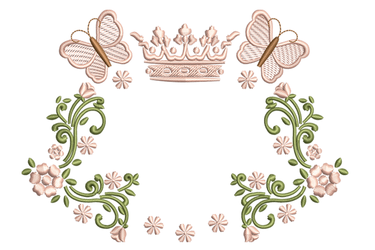 Floral Crown Butterflies Set