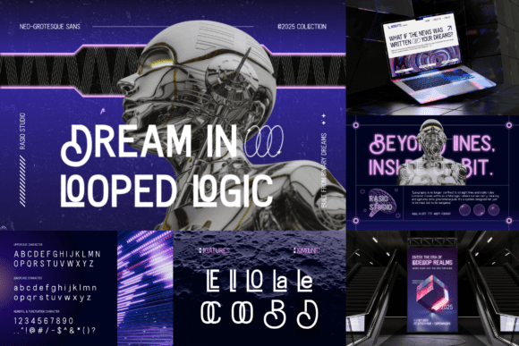 Futuristic Technology Bundle Font - Preview 2