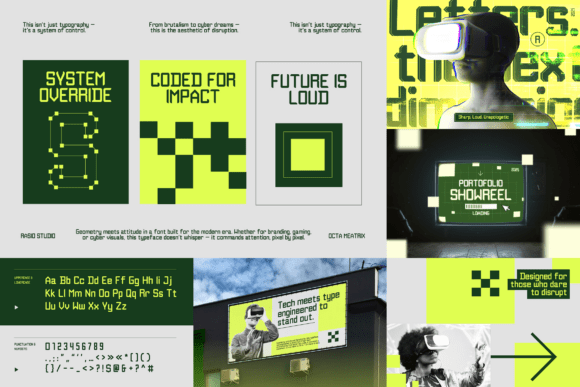 Futuristic Technology Bundle Font - Preview 3