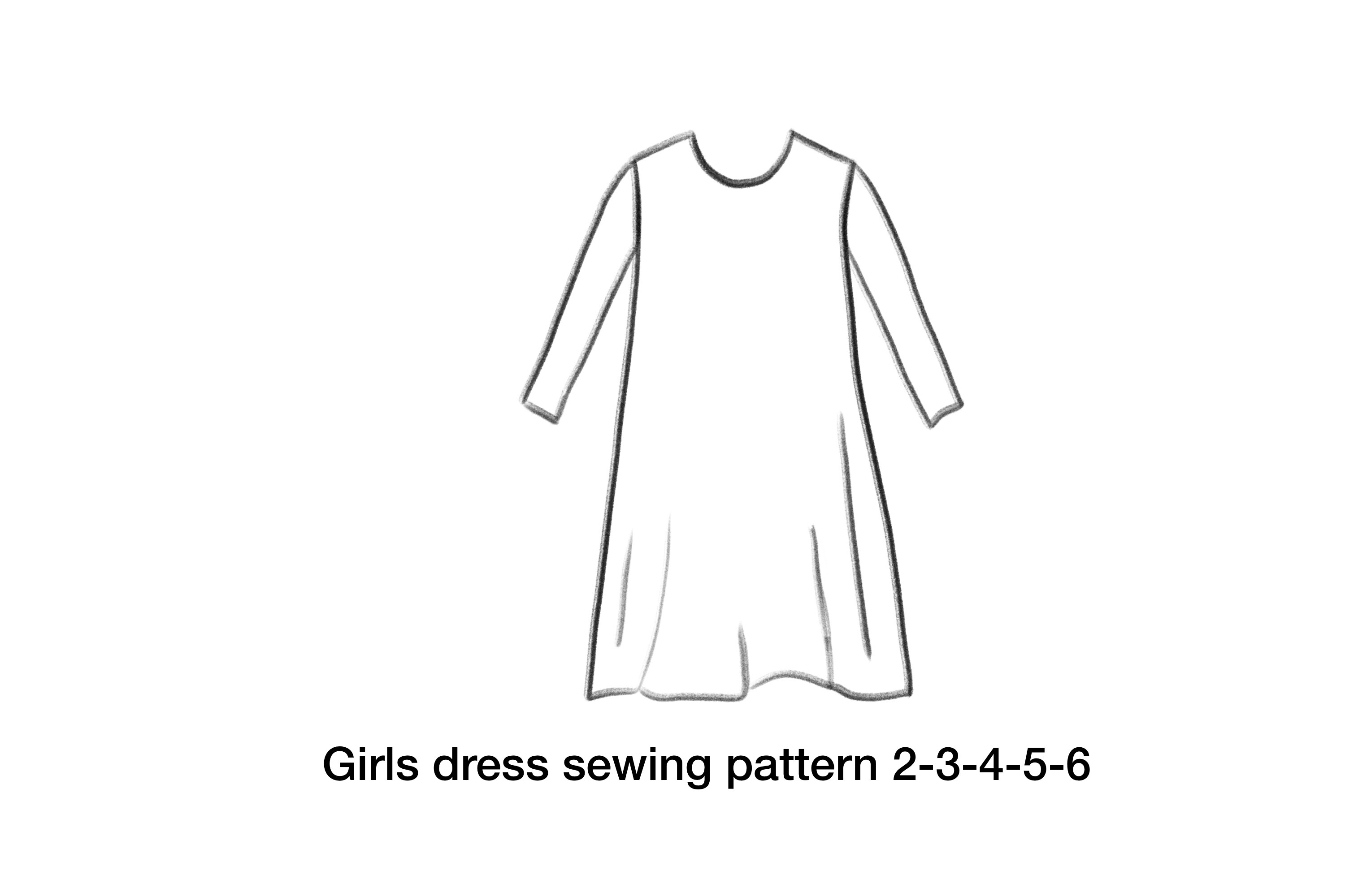 Girls Dress Full Fitted Sleeves