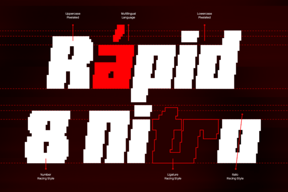 Glitch Zone Font PNG with transparent background - Preview 3
