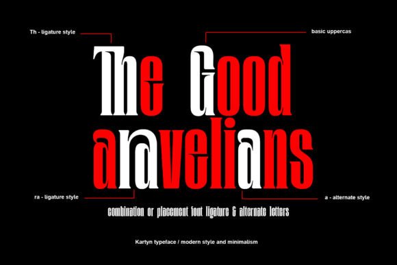 Kartyn Font PNG with transparent background - Preview 4