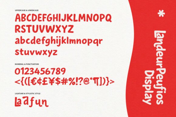 Landeur Peufios Font PNG with transparent background - Preview 5