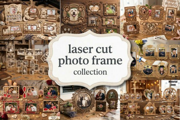 Frame Cutrs Celebrations Laser Cut Files - Creative Fabrica